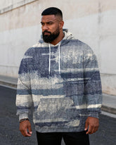 Big & Tall Men's Denim Graffiti-Print Hoodie